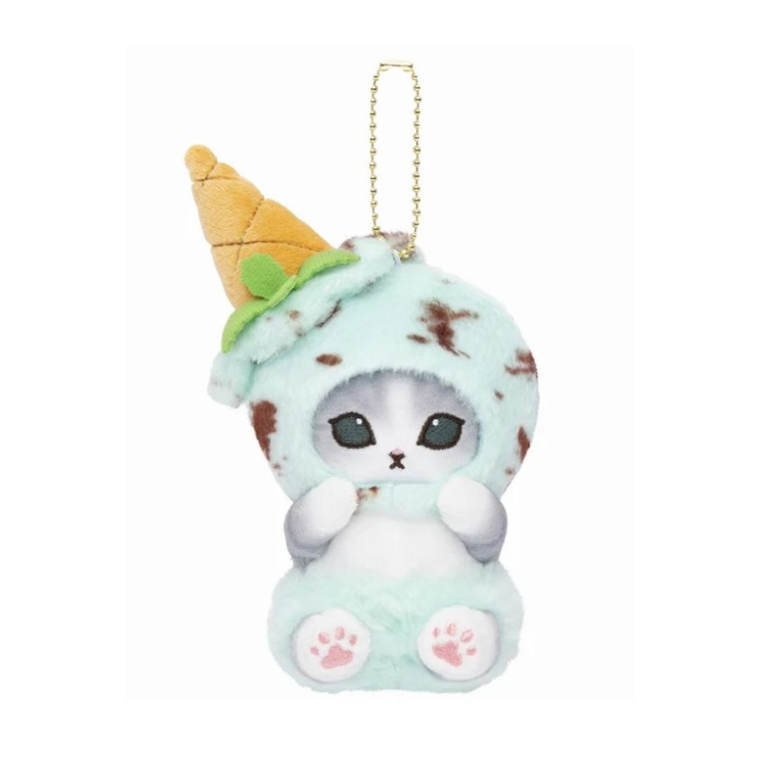 [PRE-ORDER] พวงกุญแจ ตุ๊กตา แมวโมฟุ ไอติม ช็อคโก้มินท์ mofusand Ice Nyan Mascot (Chocolate Mint)