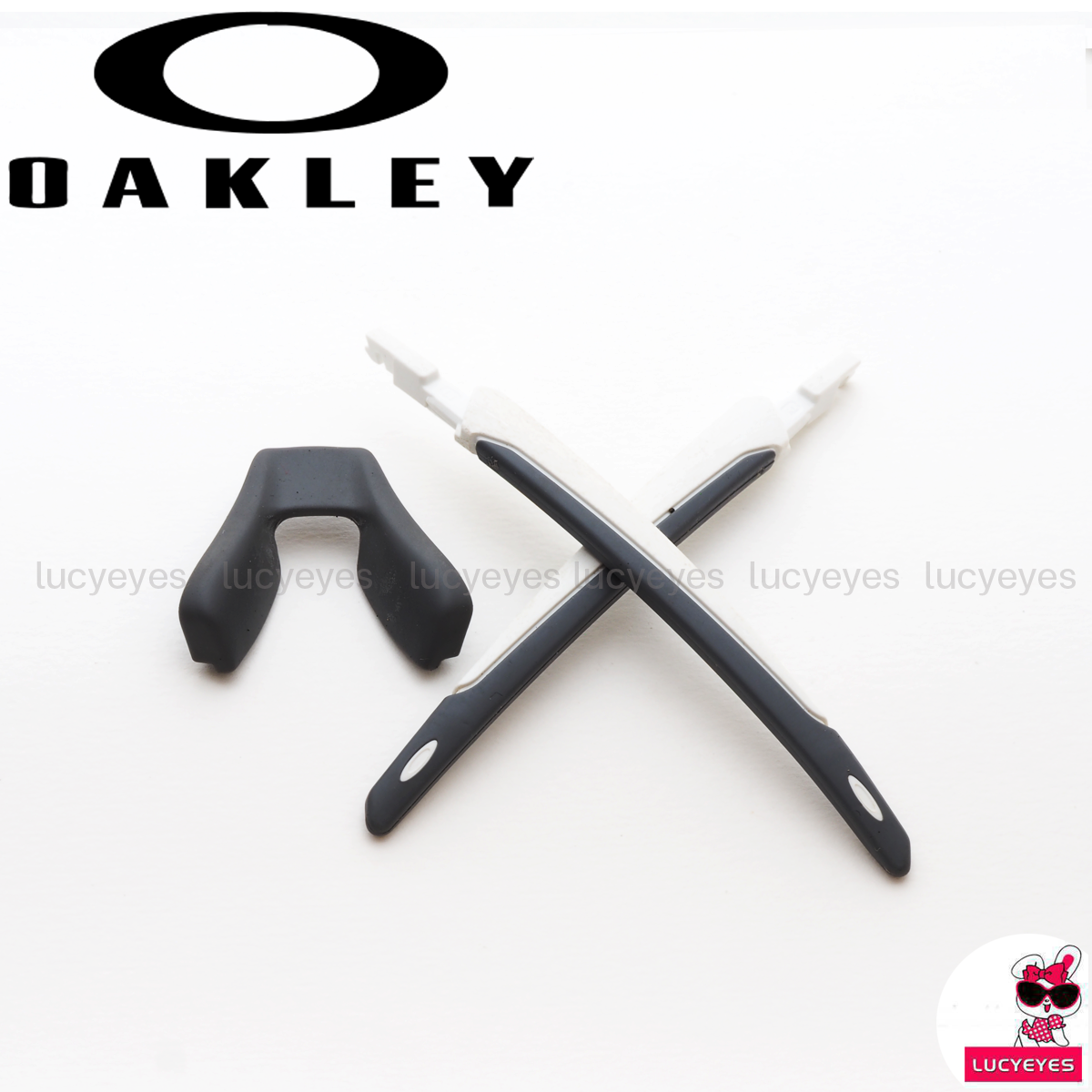 ชุดขาแว่น + แป้นจมูก OAKLEY OO9401, FLIGHT JACKET สีขาวเทา