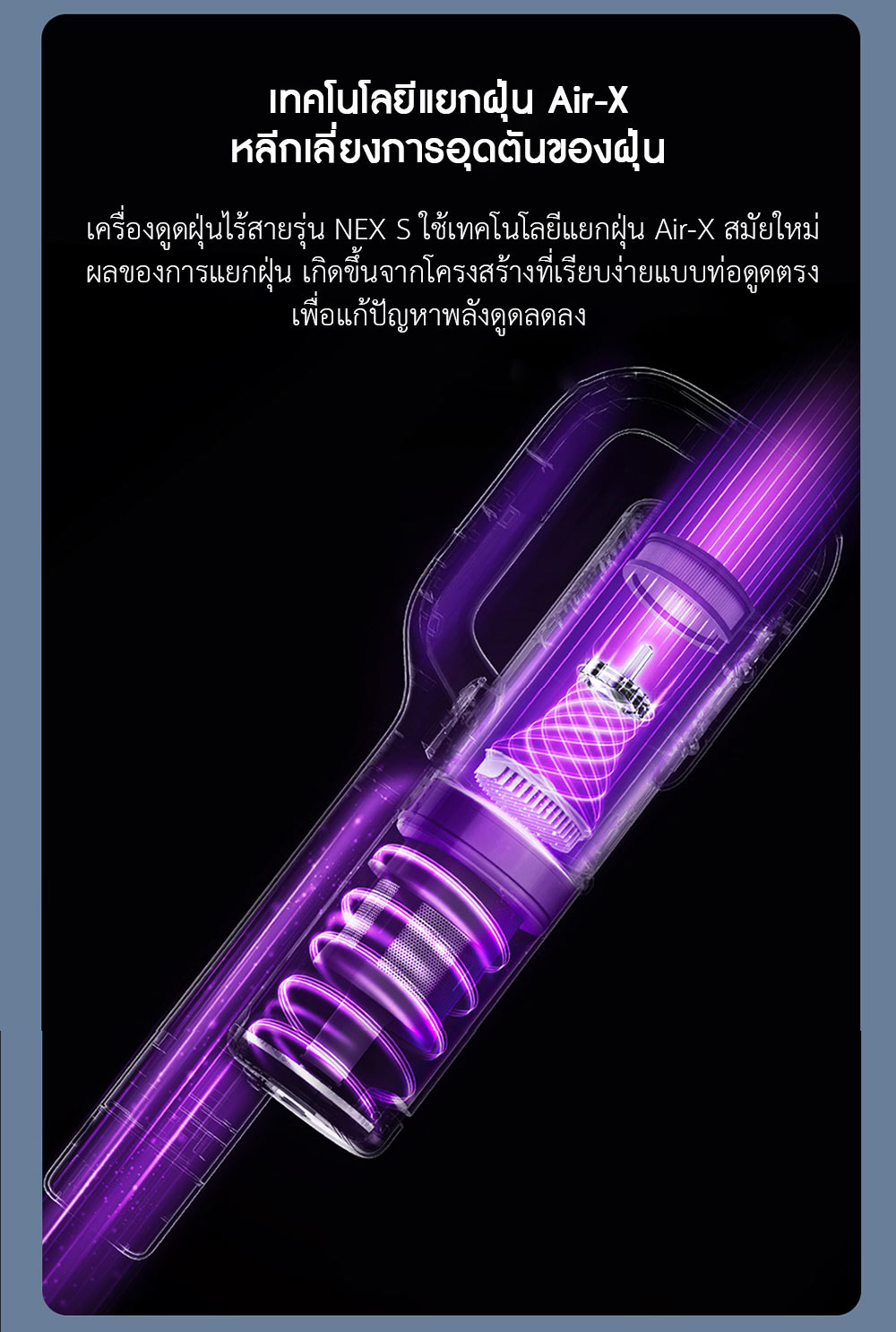 Roidmi NEX S Cordless Vacuum Cleaner - เครื่องดูดฝุ่นไร้สายรุ่น NEX S (สีขาว)