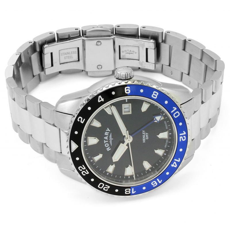 Rotary GB05108.63 นาฬิกาผู้ชาย Henley GMT Quartz Men's Watch