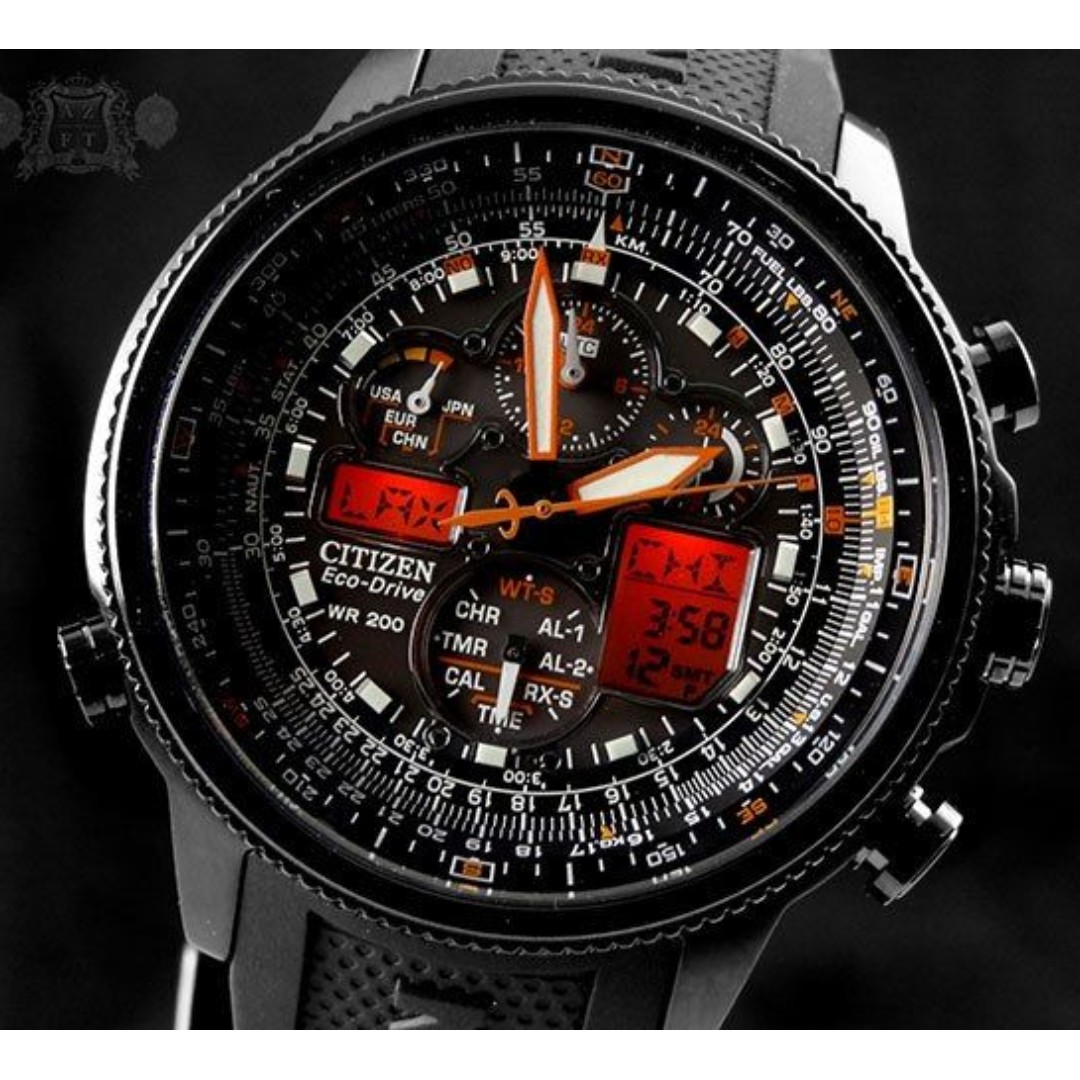 Citizen JY8035-04E นาฬิกาผู้ชาย Eco-Drive Promaster Navihawk A-T Chrono Men's Watch