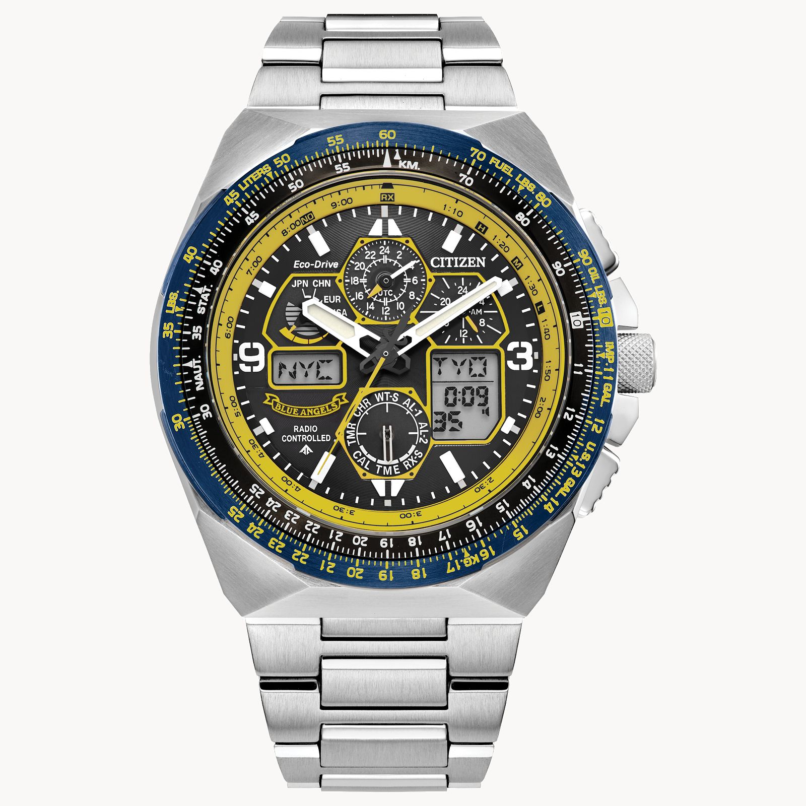 Citizen JY8125-54L นาฬิกาผู้ชาย Eco-Drive Promaster Skyhawk A-T Chronograph GMT Men's Watch