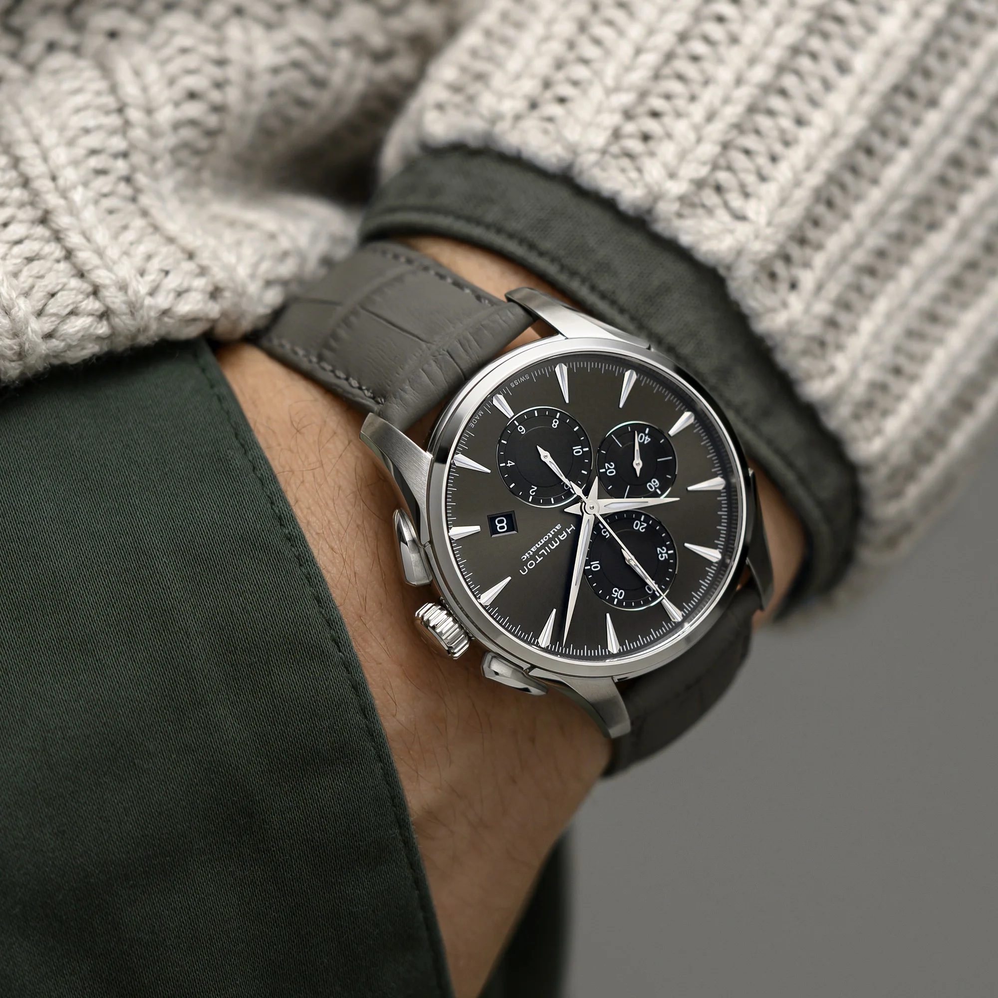 Hamilton H32586881 นาฬิกาผู้ชาย JAZZMASTER AUTO CHRONO Men's Watch