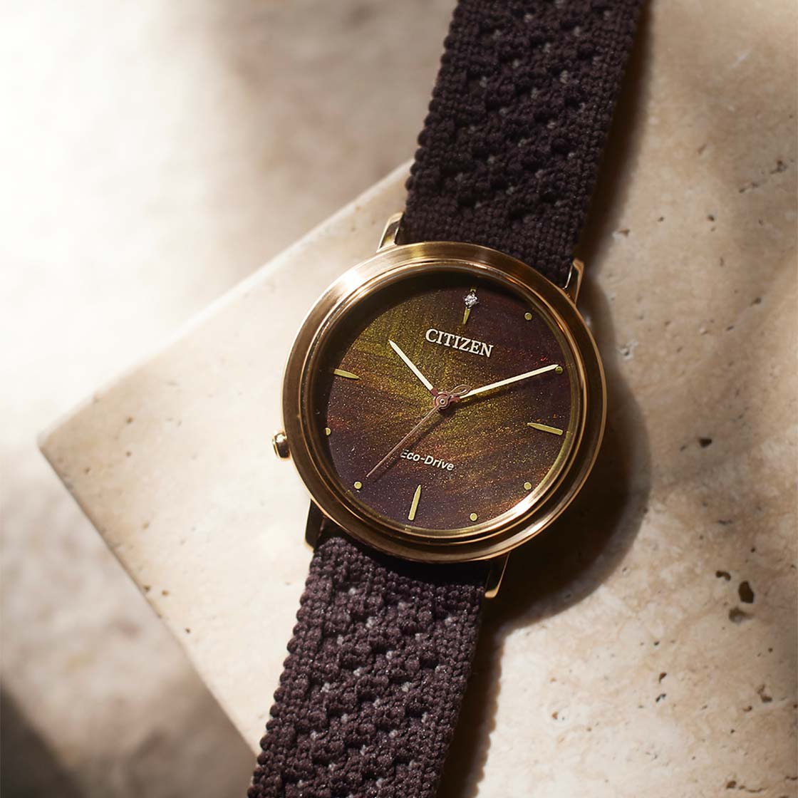 Citizen EM1003-48X นาฬิกาผู้หญิง Eco-Drive Ambiluna Women's Watch + 2 สาย