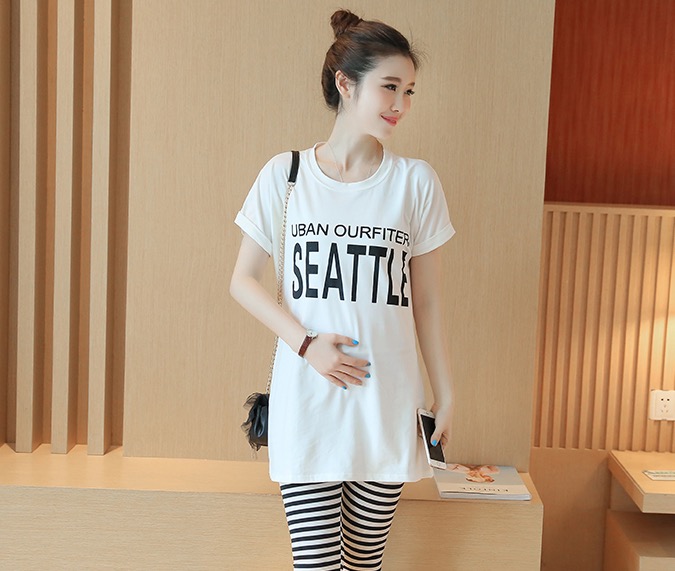 ชุดเสื้อคลุมท้อง+กางเกง 5ส่วน ลายน่ารัก เสื้อเป็นผ้ายืดนิ่มใส่สบาย M,L,XL,XXL