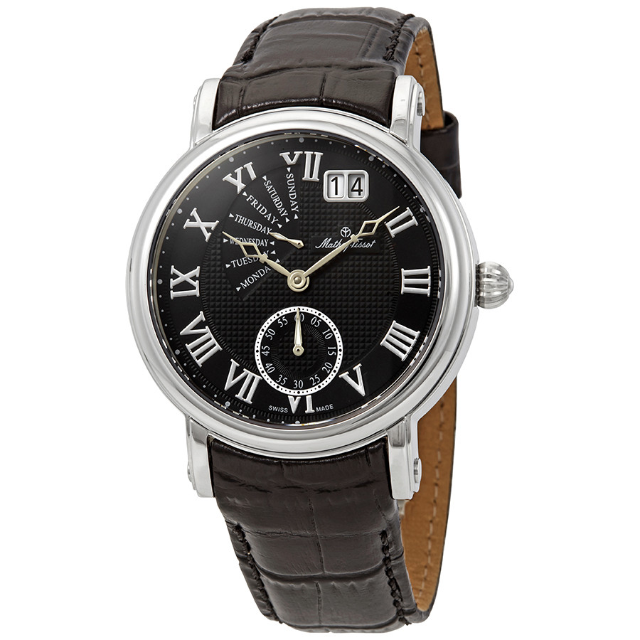 Mathey-Tissot H7020AN นาฬิกาผู้ชาย Retrograde Black Dial Quartz Men's Watch