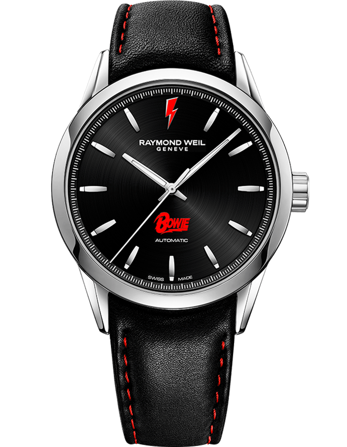 Raymond Weil 2731-STC-BOW01 นาฬิกาผู้ชาย Bowie Automatic Leather Strap Men's Watch