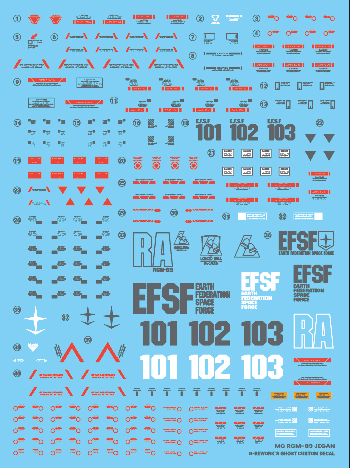 G-REWORK CUSTOM DECAL MG 1/100 RGM-89 JEGAN