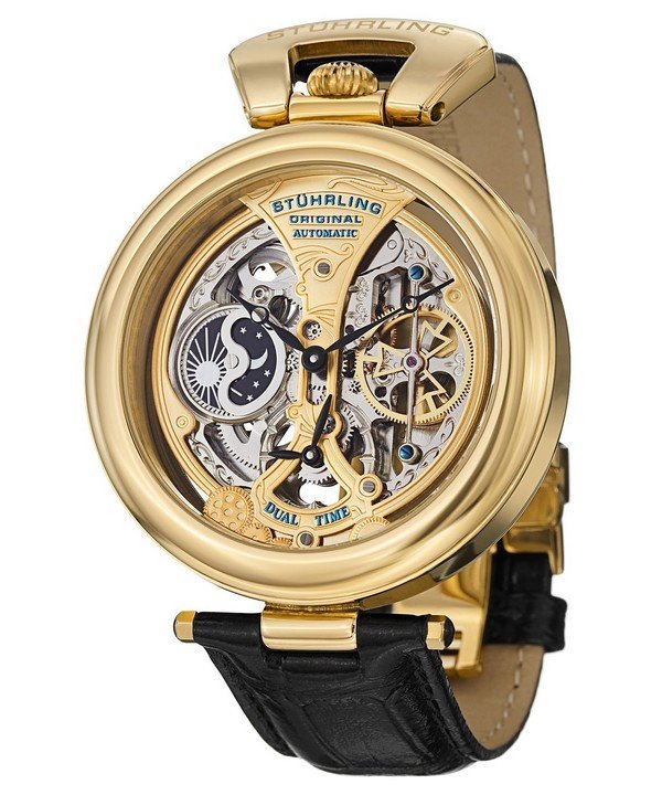 Stuhrling Original 127A.333531 นาฬิกาผู้ชาย Stuhrling Original รุ่น 127A.333531, Emperor’s Grandeur Automatic Skeleton Men's Watch