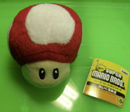 Mushroom ขนาด 3 นิ้ว สีแดง-ขาว พร้อมโซ่ไข่ปลา