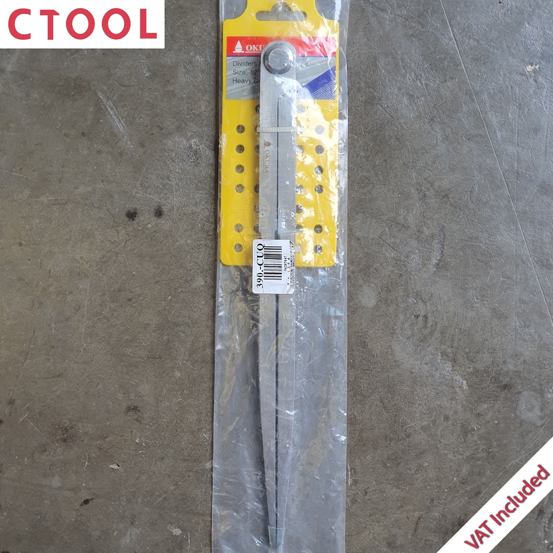วงเวียนขีดเหล็ก (ไม่มีสปริง) 12นิ้ว (300mm) Okura โอกุระ ของแท้ 100% - Authentic Metal Dividers (No Spring) - ซีทูล Ctoolhardware
