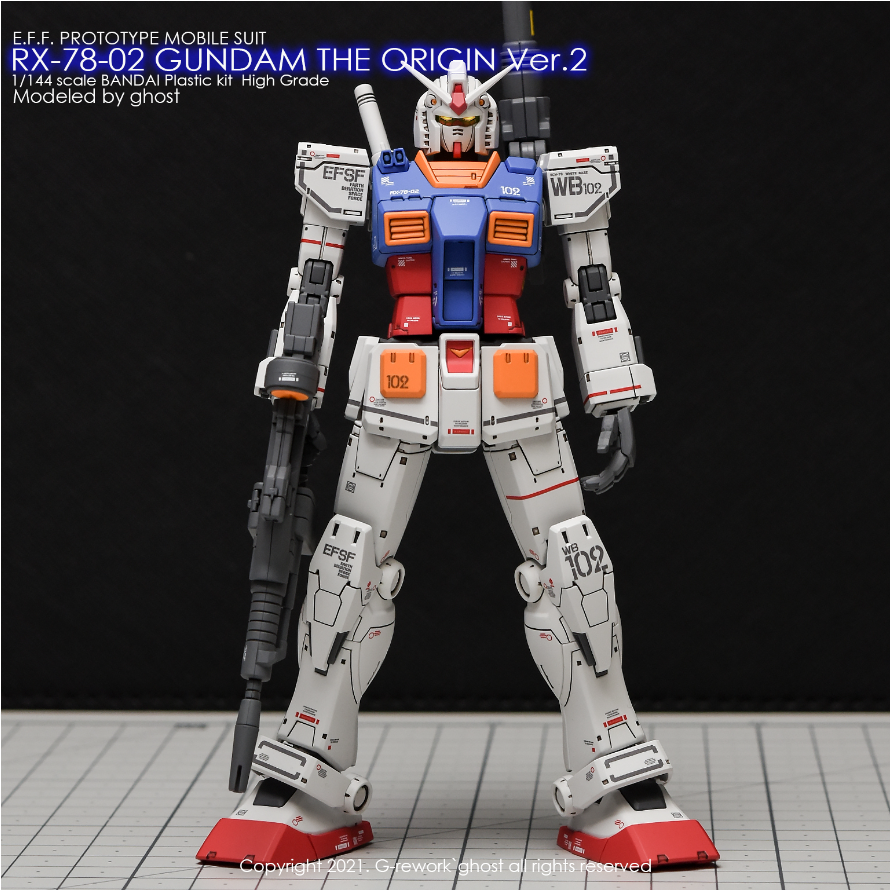 G-REWORK CUSTOM DECAL HG ORIGIN GUNDAM (decal v2.0)