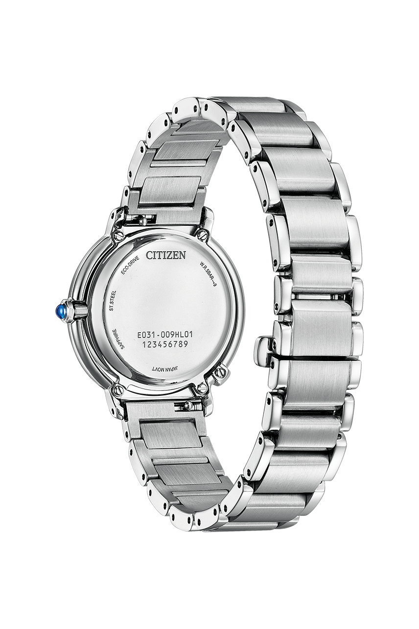 Citizen EM1090-78X นาฬิกาผู้หญิง Eco-Drive Diamond 3 Pcs Women's Watch + Leather Strap