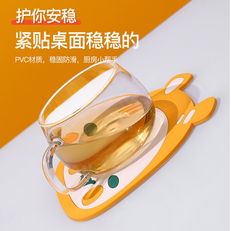 แผ่นรองจาน ที่รองแก้ว พีวีซี pvc กันน้ำ กันลื่น แผ่นรองแก้ว ที่รองจาน ทนความร้อน 130 องศา