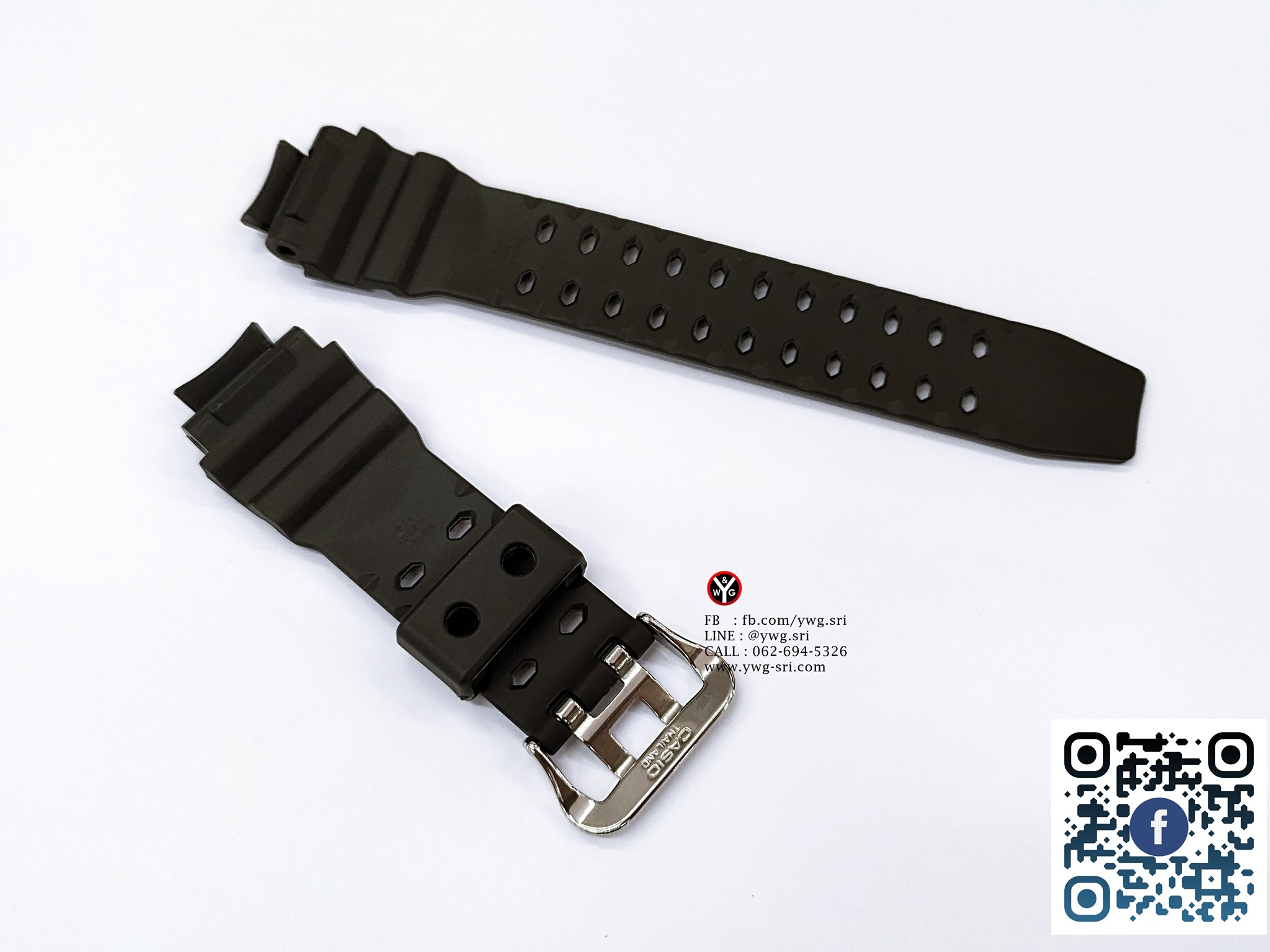 **สินค้าหมด** สาย G-SHOCK แท้ สีดำด้านตัวหนังสือทอง ใส่ได้รับรุ่น G-1400 ,GA-1000 ,GW-A1000 ,GW-4000