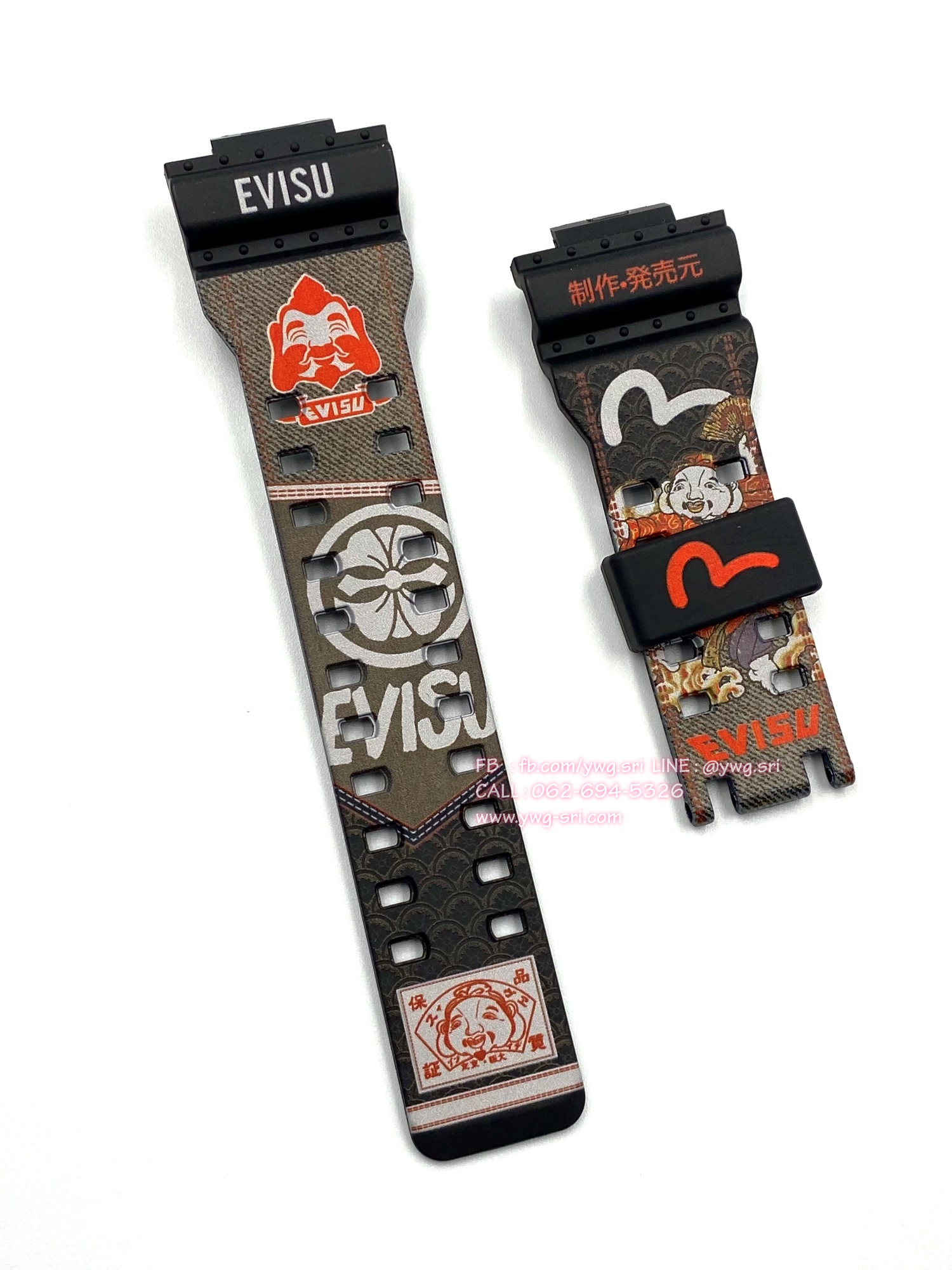 กรอบสาย G-SHOCK แท้✅ สีดำด้าน สกรีนลาย EVISU ใส่ได้กับรุ่น GA-100 ,GA-110 ,GA-120 ,GA-140 ,GAX-100 ,GD-100 ,GD-120