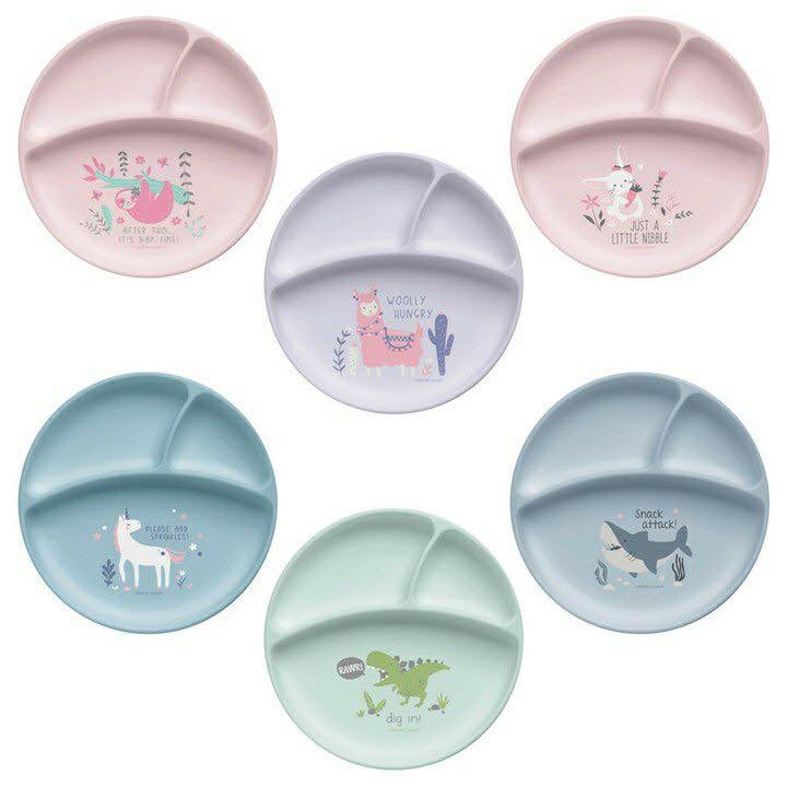 จานซิลิโคน พรีเมี่ยม พร้อมถ้วยดูดกันหล่น Stephen Joseph ของแท้