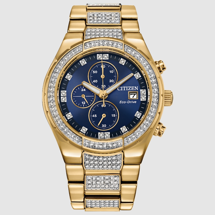 Citizen CA0752-58L นาฬิกาผู้ชาย Crystal Eco-Drive Men's Watch