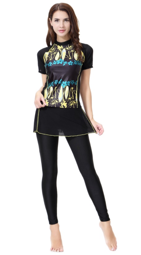 ชุดว่ายน้ำคนอ้วน แบบสปอร์ตพร้อมส่ง :ชุดว่ายน้ำไซส์ใหญ่สีดำแต่งลายสวย .มีเสื้อแขนสั้นและกางเกงขายาวติดกระโปรงสีสันสดใสแบบเก๋น่ารักสุดๆจ้า:รอบอก40-50นิ้ว เอว36-44นิ้ว สะโพก40-52นิ้ว