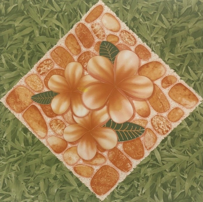กระเบื้อง หญ้าล้อมมณี เนื้อ 16x16x1 คาราโม(โส)