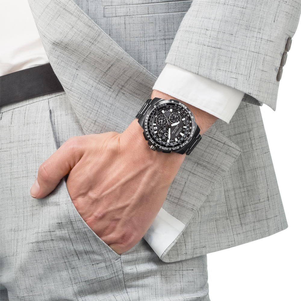 Citizen CC9025-51E นาฬิกาข้อมือผู้ชาย Eco-Drive F900 Satellite Wave World Time Titanium Sapphire Men's Watch