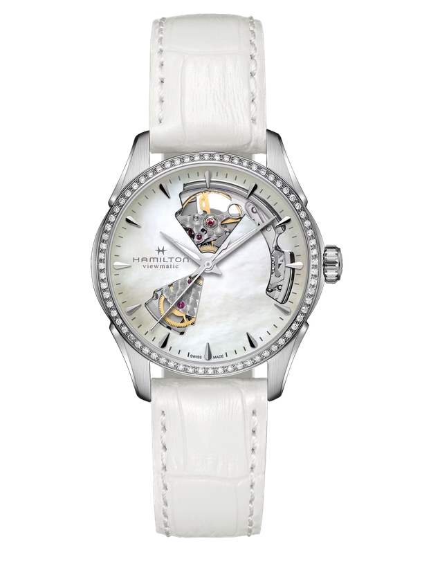 Hamilton H32205890 นาฬิกาผู้หญิง Jazzmaster Open Heart Lady Auto Women's Watch