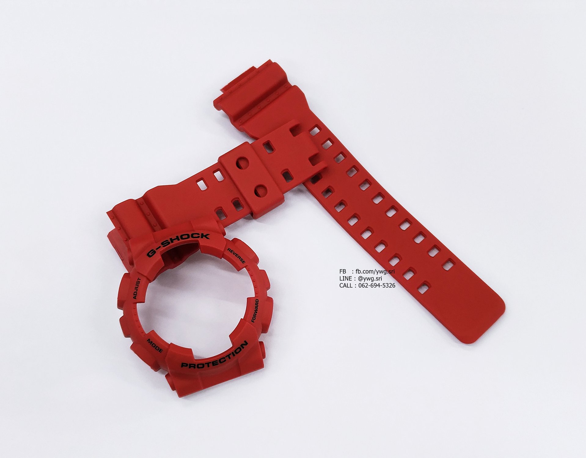 กรอบสาย G-SHOCK แท้✅ สีแดงด้านฟอนต์ดำ ใส่กับรุ่น GA-100 ,GA-110 ,GA-120 ,GA-140 ,GAX-100 ,GD-100 ,GD-120