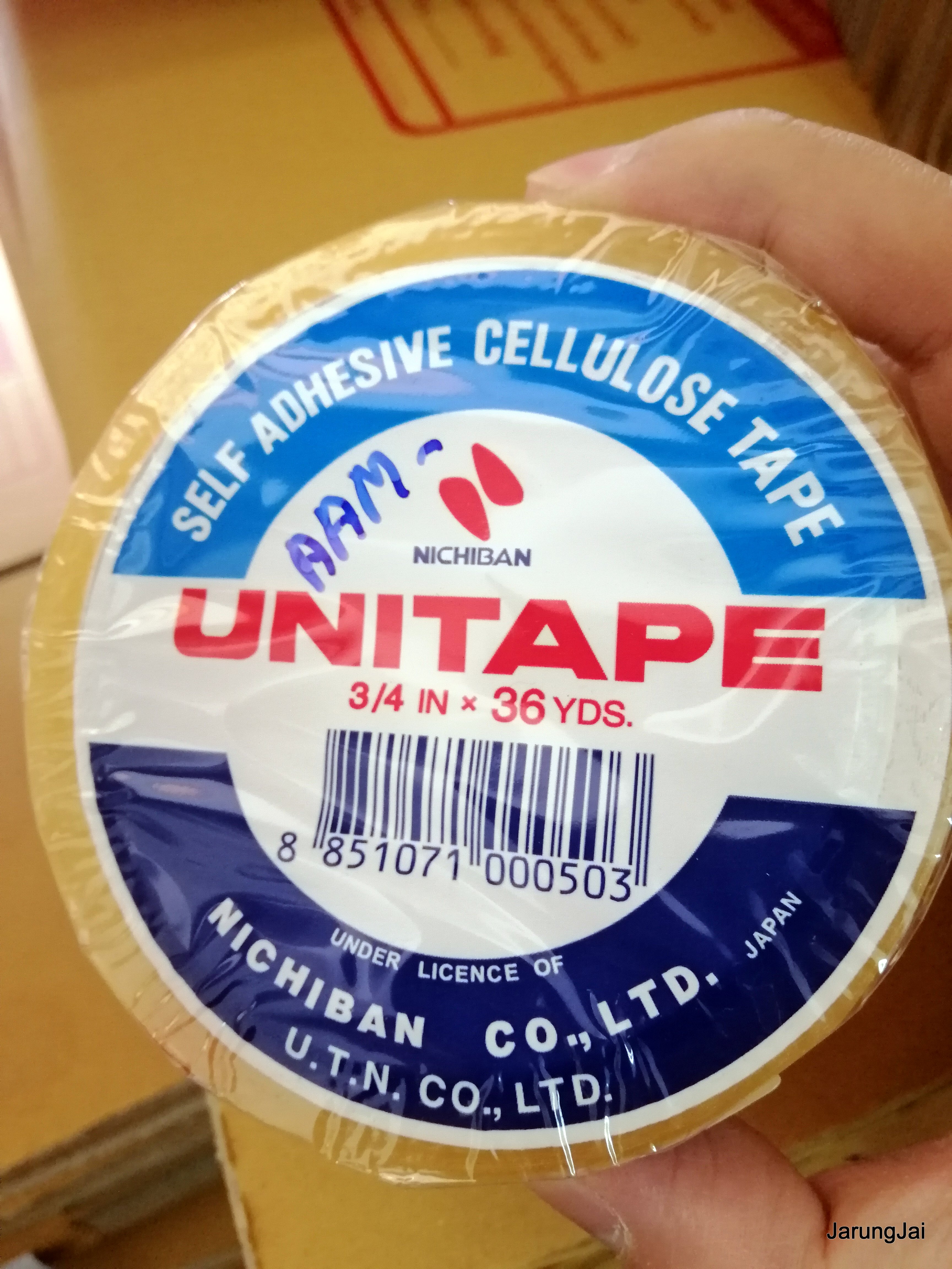 เทปใส unitape 3/4 นิ้ว ยาว 36 หลา (ไม่แถมที่ตัด)