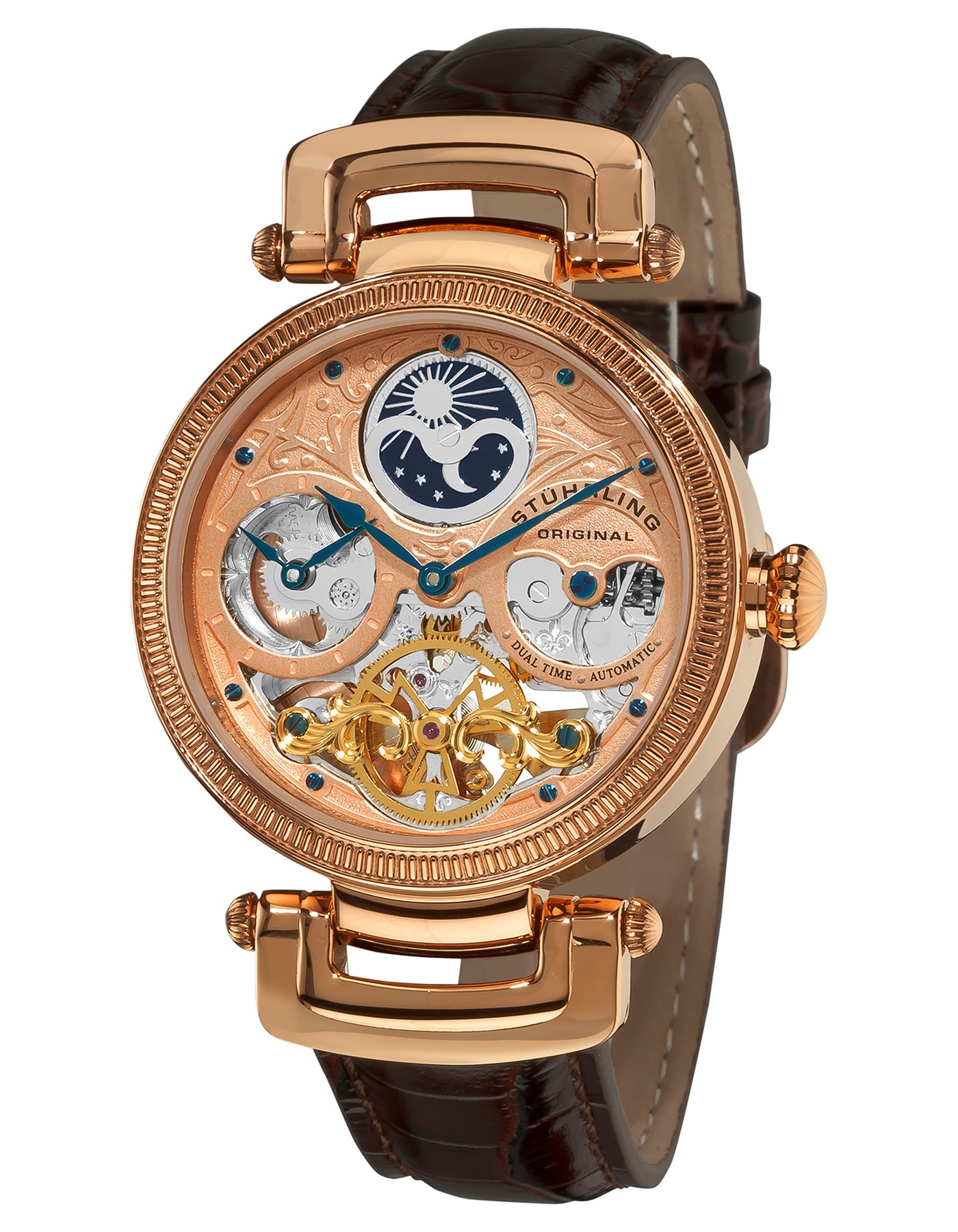 Stuhrling Original 353A.334K14 นาฬิกาผู้ชาย Stuhrling Original รุ่น 353A.334K14, Magistrate Power Reserve Dual Time Men's Watch