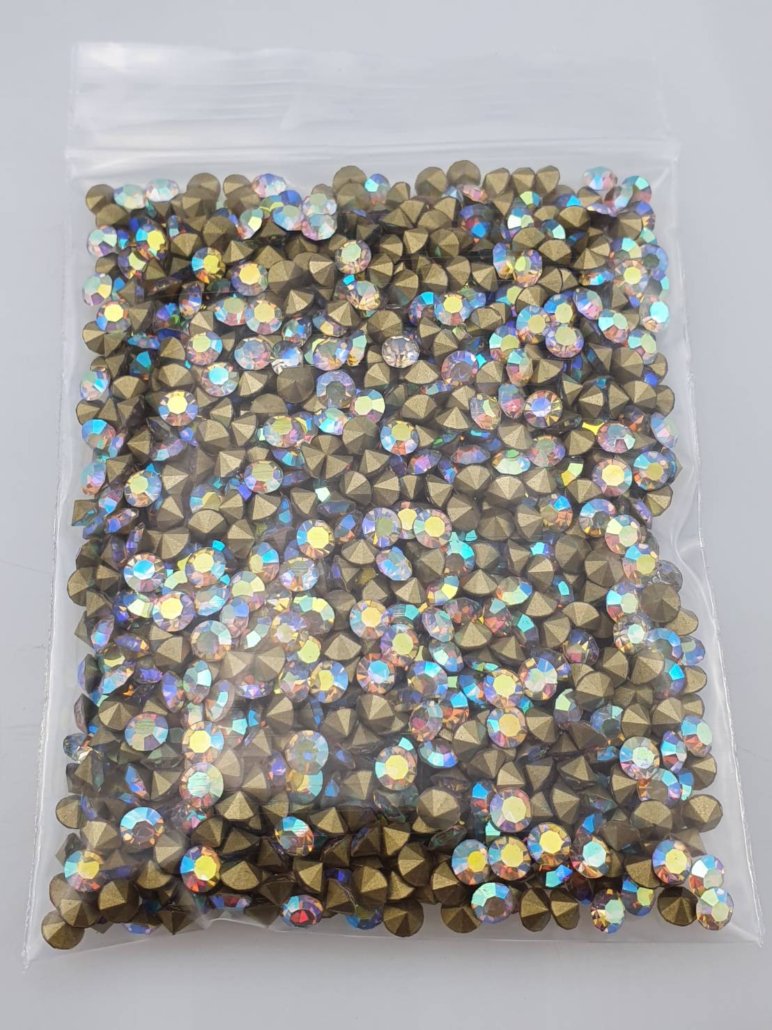 เพรชคริสตัลก้นแหลมจำนวน1440เม็ด สีรุ้ง AB สำหรับงานประดับเครื่องประดับ แต่งองค์พระ และชุดลิเก