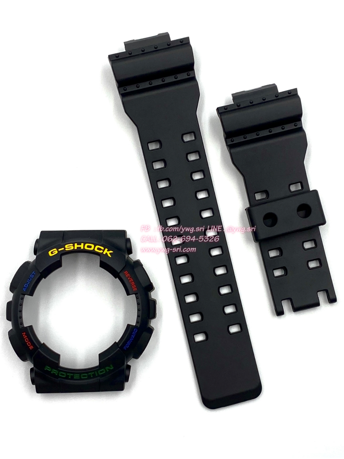 กรอบสาย G-SHOCK แท้✅ สีดำด้านฟอนต์หลากสี ใส่ได้กับรุ่น GA-100 ,GA-110 ,GA-120 ,GA-140 ,GAX-100 ,GD-100 ,GD-120