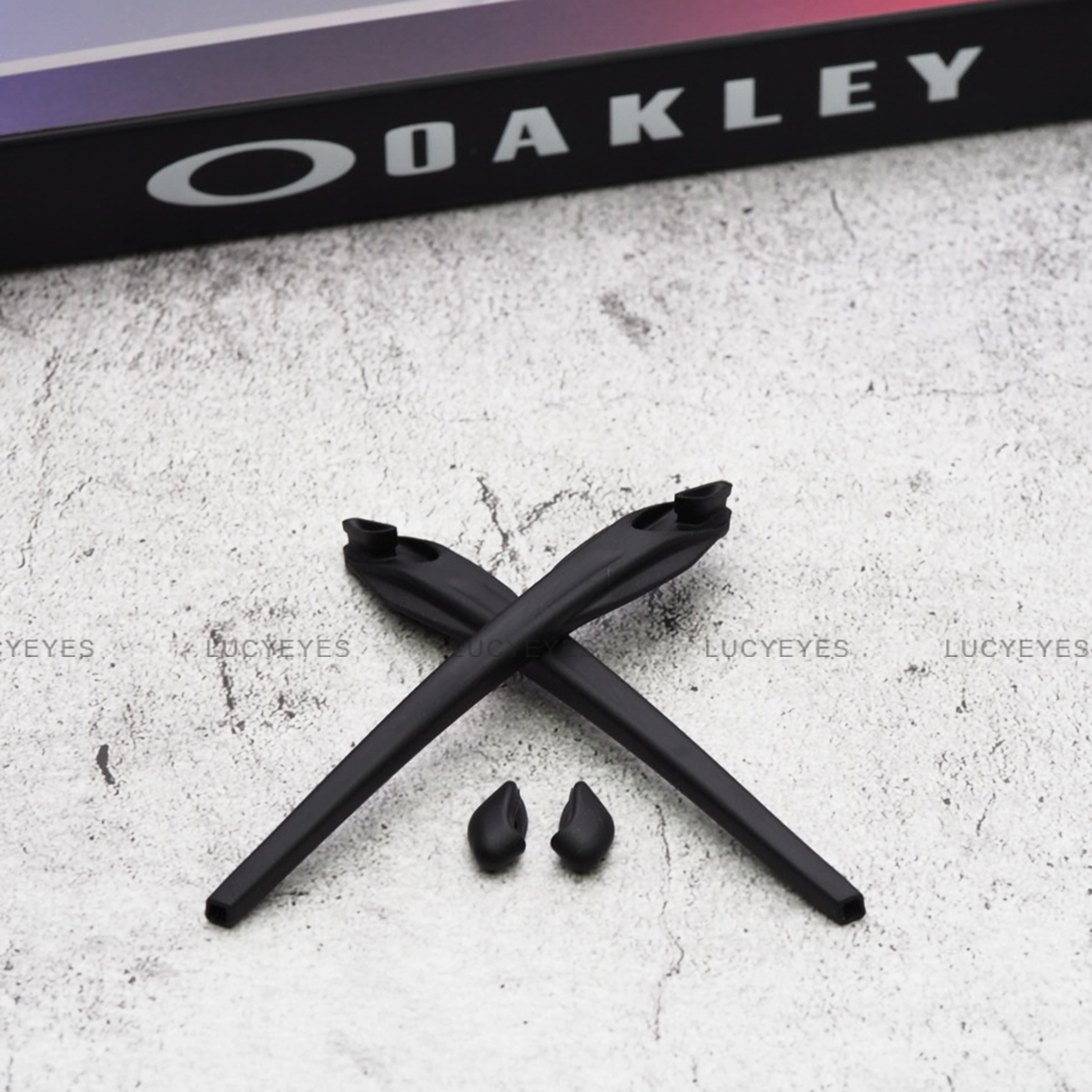 ชุดยางขาแว่น + แป้นจมูก OAKLEY OO9271-01 FLAK 2.0, OO9188 สีดำ