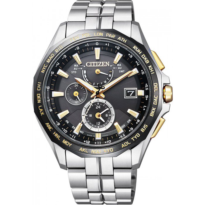 Citizen AT9095-50E นาฬิกาผู้ชาย Eco-Drive Attesa Global Radio Controlled AT World Time Men's Watch