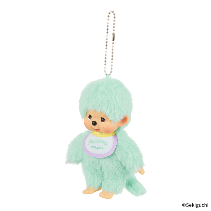 [PRE-ORDER] พวงกุญแจ ตุ๊กตา ม่อนชิชิ สีเขียวมินท์ Monchhichi COLORS Keychain Mint Green Size SS นำเข้าจากญี่ปุ่น モンチッチCOLORS キーチェーン ミントグリーン