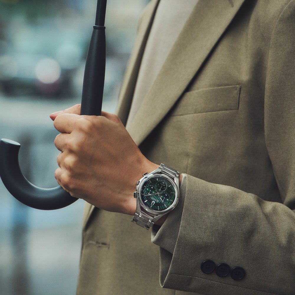 Bulova 96A297 นาฬิาผู้ชาย Curv Precision 262 kHz Quartz Chronograph Men's Watch