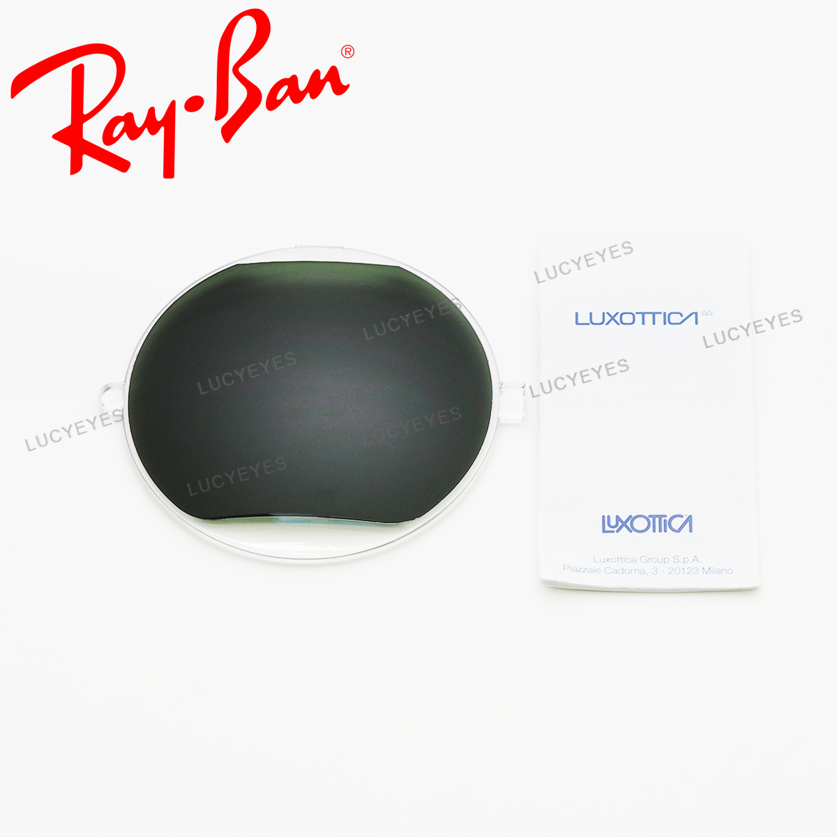 เลนส์ RAYBAN แท้ 100% อะไหล่เลนส์วงกลม เลนส์สีเขียว Polarized