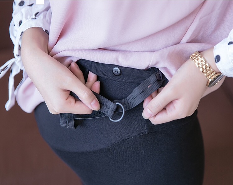 เลคกิ้งคนท้องขายาว ปลายขามี 4 สี ประดับด้วยมุกตุ้งติ้งน่ารักสวยงาม มีสายปรับขนาดครรภ์ M,L,XL