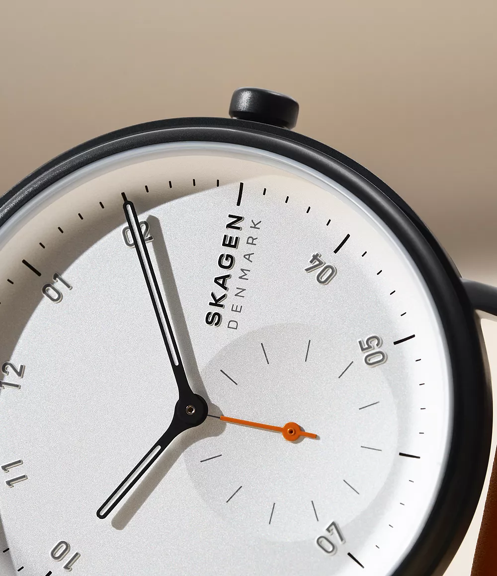 Skagen SKW6889 นาฬิกาผู้ชาย Kuppel Two-Hand Sub-Second Brown Leather Watch Men's Watch