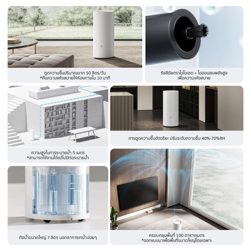 Xiaomi Mijia Smart Dehumidifier เครื่องลดความชื้นอัจฉริยะ 50L. (CN)