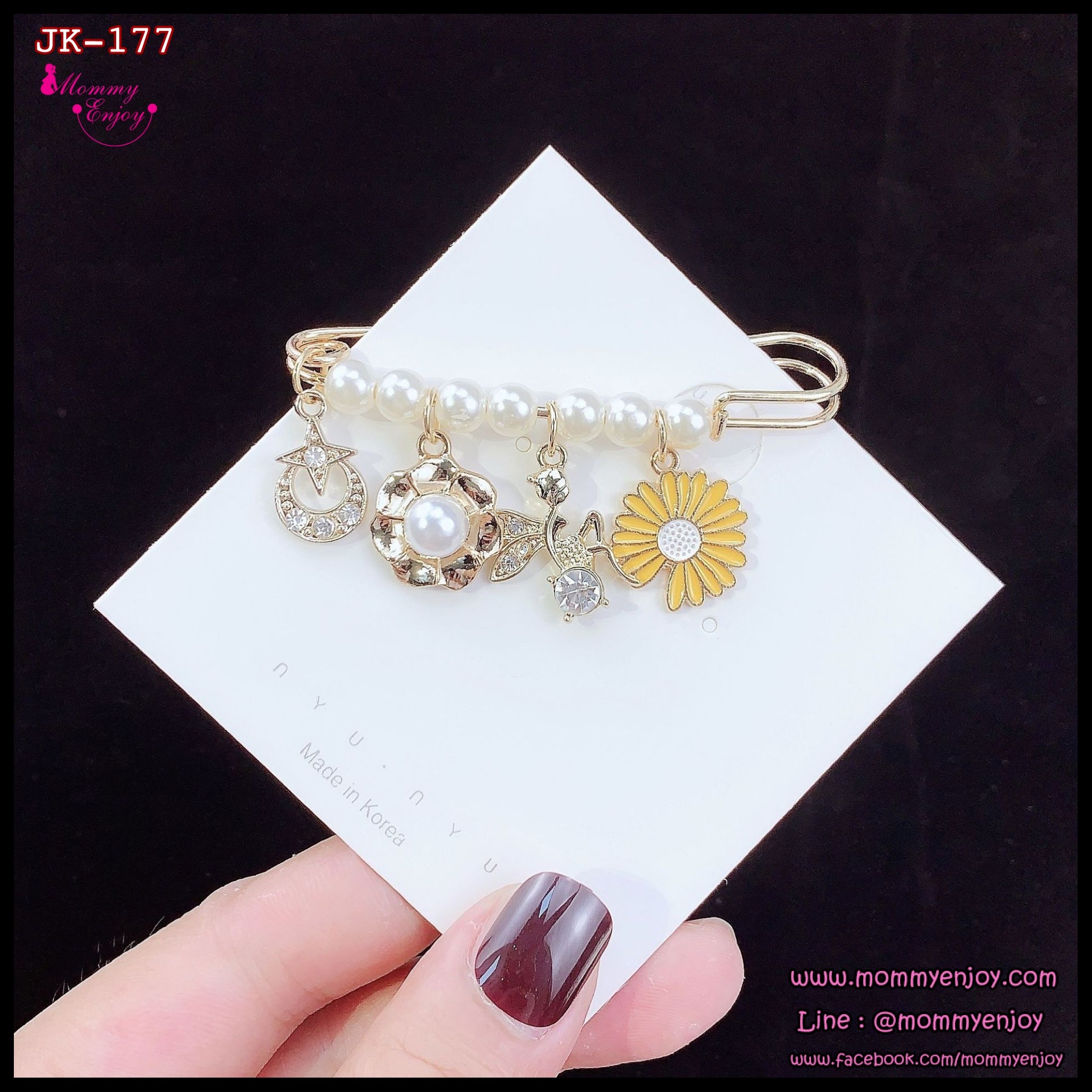 เข็มกลัดคุณแม่ เข็มกลัดคนท้อง ให้คุณแม่ติดกันได้สารพัด ชุดมุกเกาหลี