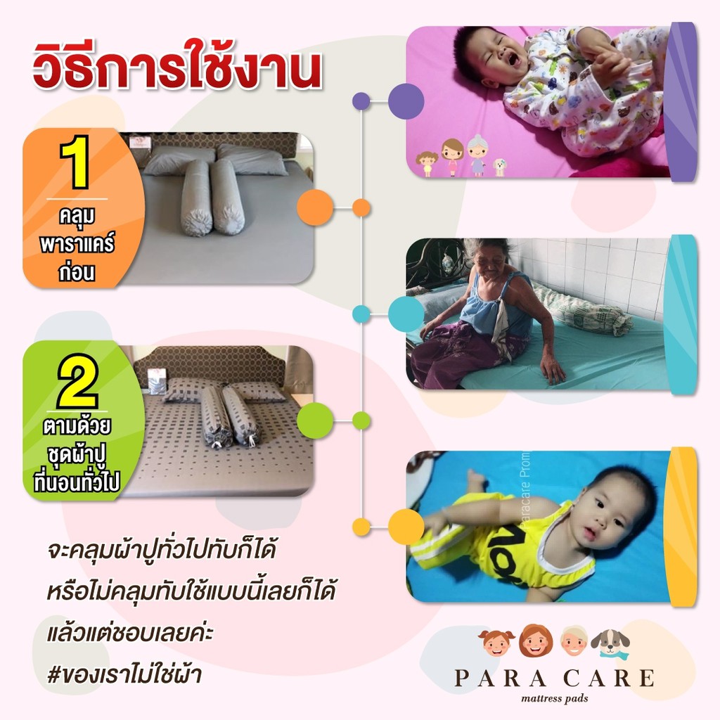 เกรด A ขนาด 3.5 ฟุต ผ้าปูที่นอนกันฉี่ กันน้ำ กันเปื้อน รุ่นใหม่ ไม่เย็บต่อกลาง