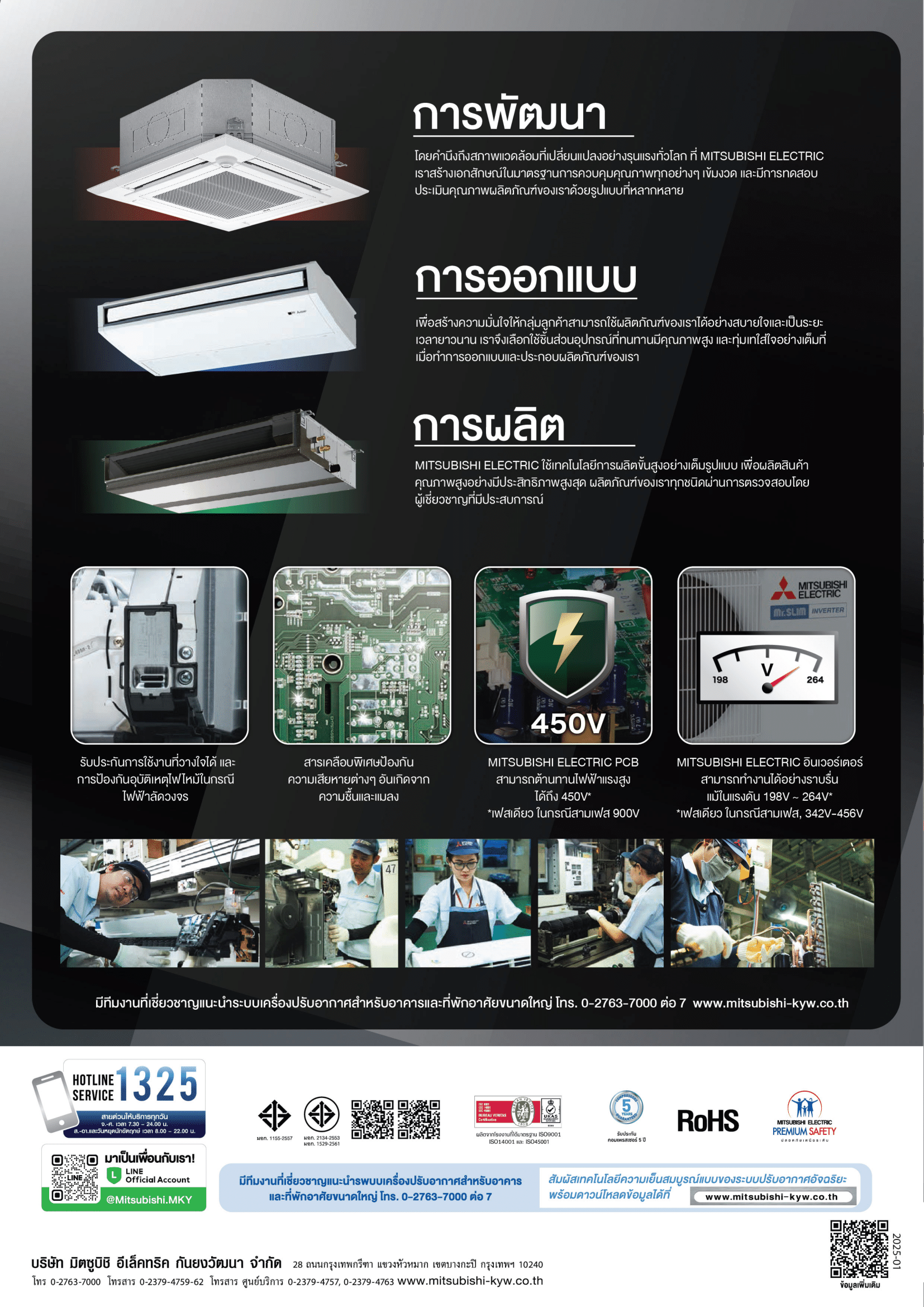 แอร์ MITSUBISHI ELECTRIC แบบแขวนใต้ฝ้า ขนาด 48,109 BTU รุ่น PC-M48KAKL-TH/PU-M48YAK-TH (FIXED SPEED)(PC SERIES)