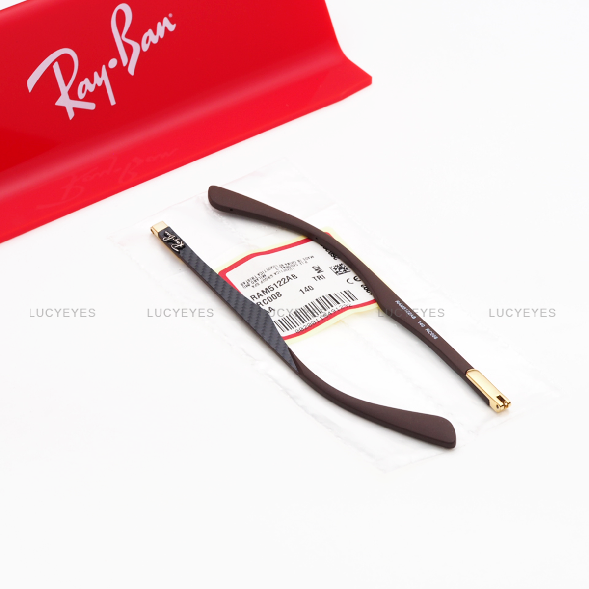 ขาแว่น RAYBAN แท้ 100% RB8313 CARBON FIBRE สีน้ำตาล