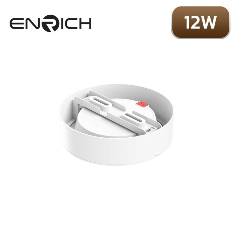 โคมไฟดาวน์ไลท์ LED หน้ากลม 12W ENRICH EASY-O สีขาว