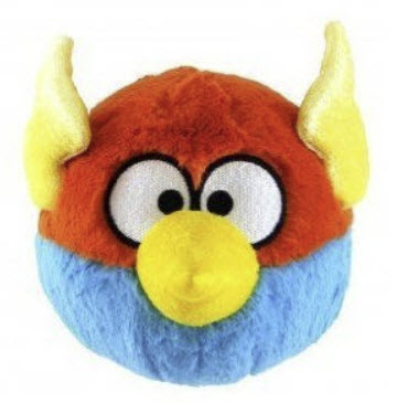 นกสีส้ม-ฟ้า Lightning Bird ขนาด 5 นิ้ว (ค.ศ. 2012) ร้องได้