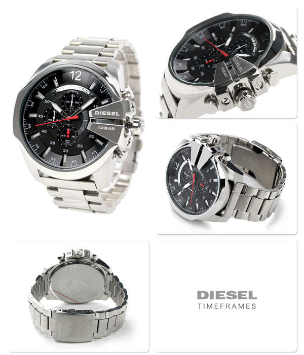 Diesel DZ4308 นาฬิกาผู้ชาย Diesel รุ่น DZ4308, Mega Chief Chronograph Stainless Steel Men's Watch