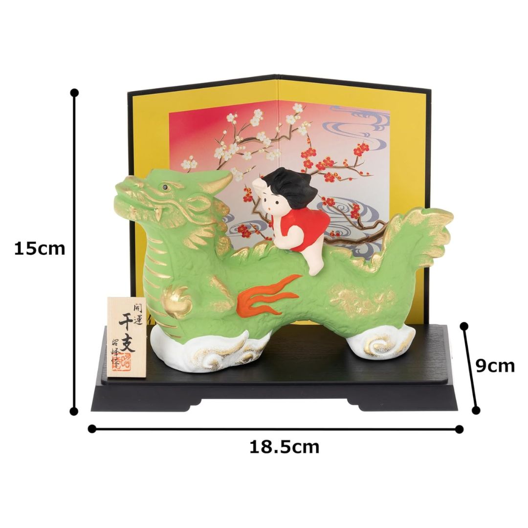 [PRE-ORDER] มังกรเขียว เด็กชายขี่มังกร (L) ฮวงจุ้ยโต๊ะทำงาน เสริมโชคลาภ ปีมังกร นำเข้าจากญี่ปุ่น Dragon Zodiac 2024