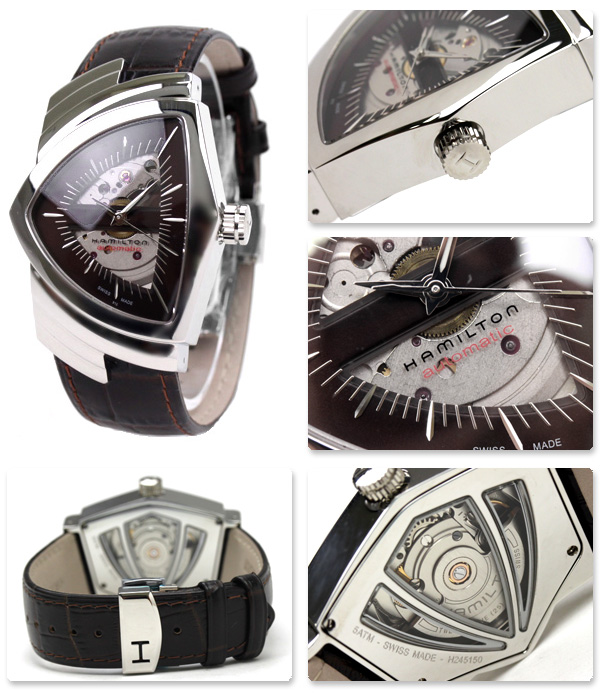 Hamilton H24515591 นาฬิกาผู้ชาย Hamilton รุ่น H24515591, Ventura Automatic Skeleton Men's Watch