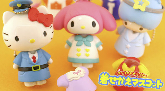 ที่ห้อยมือถือคิตตี้ ชุดอาชีพที่อยากทำ เปลี่ยนชุดได้ 6 แบบ