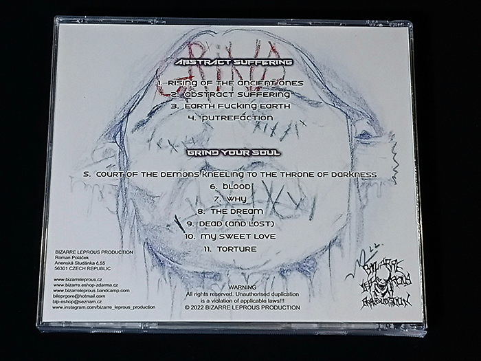 INHUMATE 'Abstract Suffering / Grind Your Soul' CD